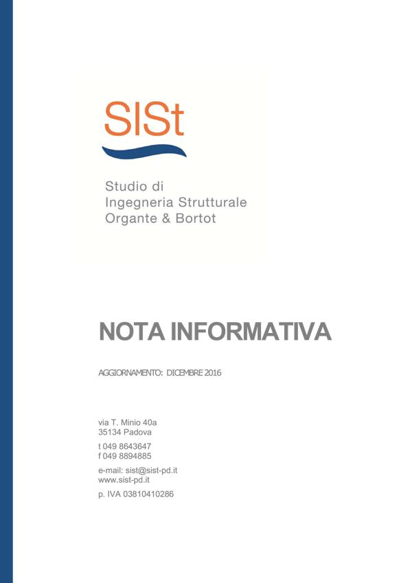 Nota informativa SISt